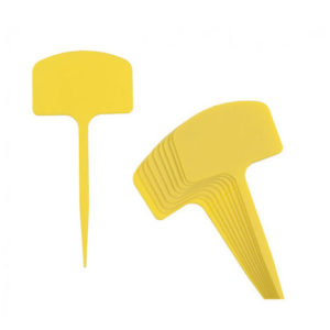 Etiquettes jaunes à ficher 15cm