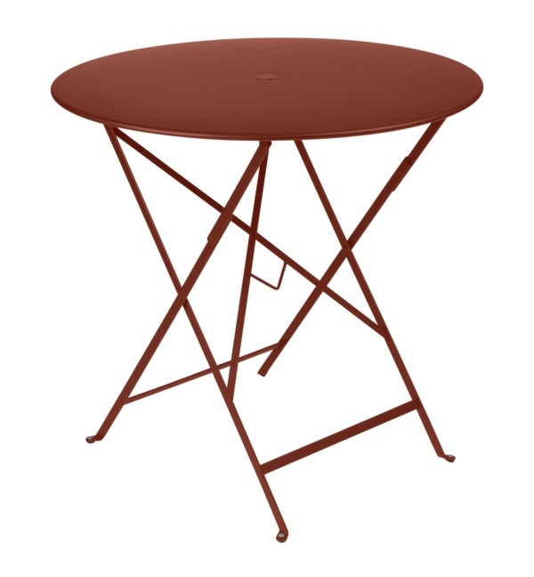 TABLE pliante diam.77 ocre rouge - Fermob