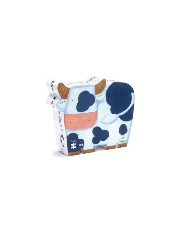 PUZZLE SILHOUETTE - Les Vaches à la ferme 24 pcs - Djeco