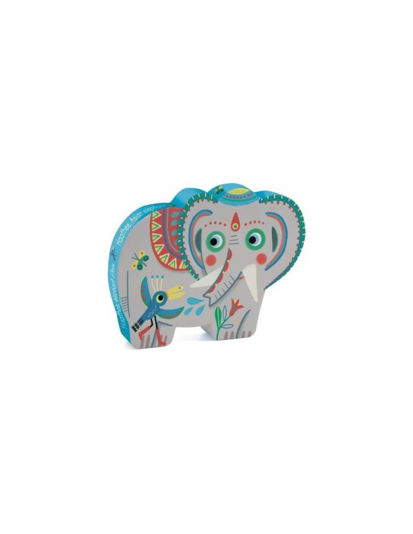 PUZZLE SILHOUETTE - Haathee, éléphant d'Asie 24 pcs - Djeco