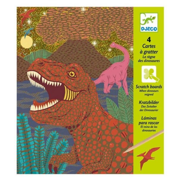 CARTES A GRATTER - Le règne des dinosaures - Djeco