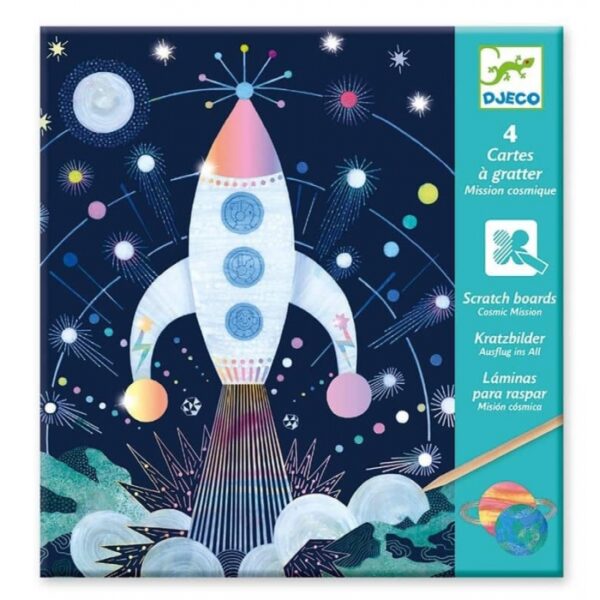 CARTES A GRATTER - Mission cosmique - Djeco