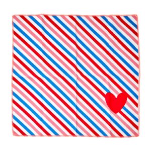 Torchon en coton carré Candy Stripes - RicebyRice