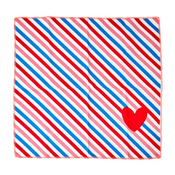 Torchon en coton carré Candy Stripes - RicebyRice