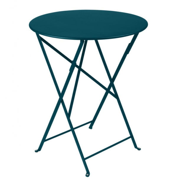 Table pliante bistro diam.60 bleu acapulco - Fermob