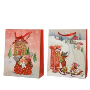Sac cadeau en papier motif garçon et fille - Kaemingk