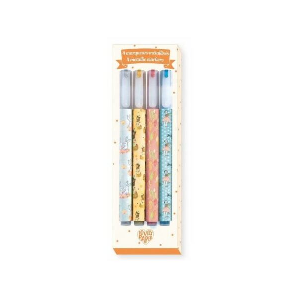 Marqueurs métallisés x4 - Djeco