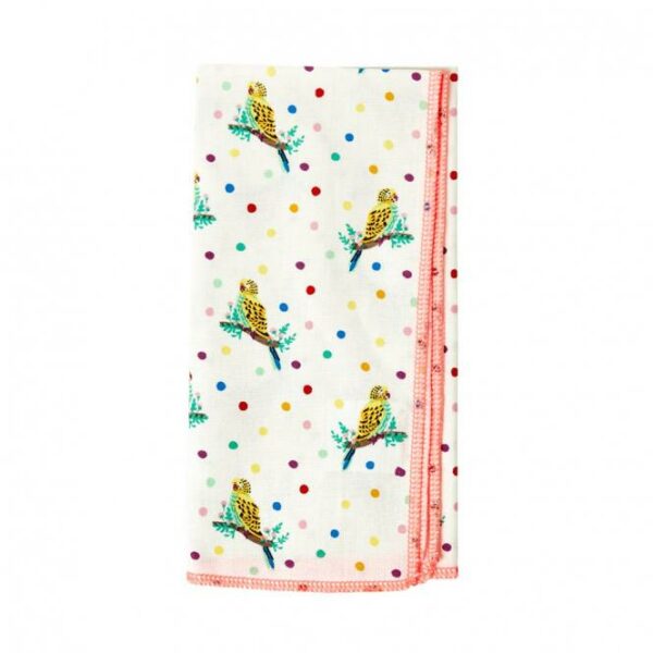 Serviette en Coton Imprimé Perruche- Lot de 2 - RicebyRice