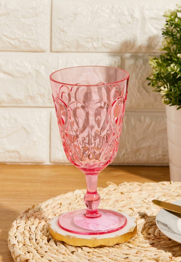 Verre à vin en acrylique rose - RicebyRice