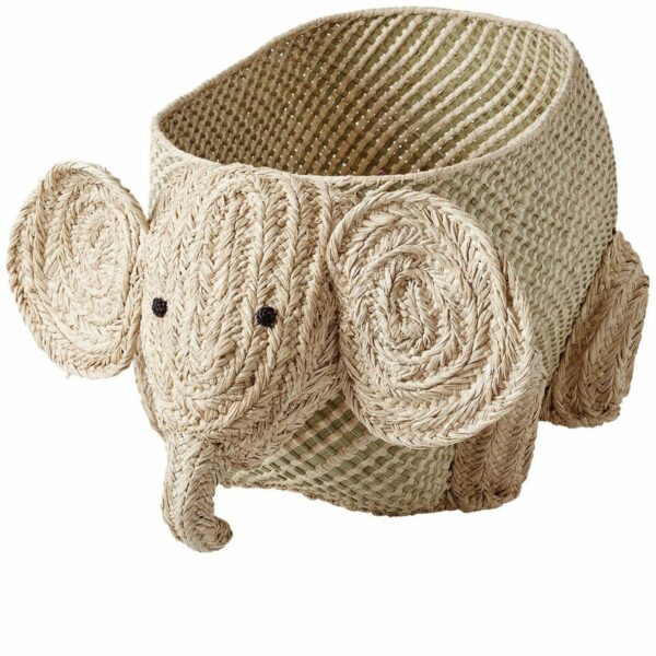 Panier de rangement Eléphant en raphia - RicebyRice