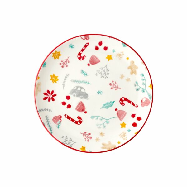 Assiette Céramique avec Imprimé de Noël - RicebyRice