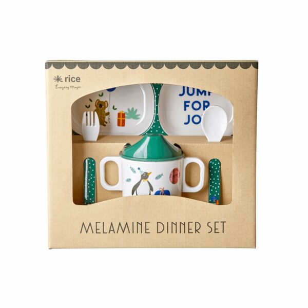 Ensemble repas pour bébé "Party animal" 4pcs - RicebyRice