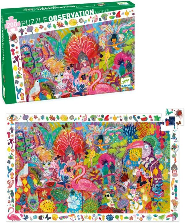 PUZZLE OBSERVATION - Carnaval de rio - 200 pcs - Djeco
