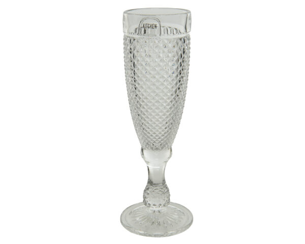Verre à champagne en verre petits carreaux - Kaemingk