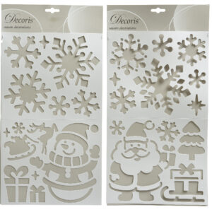 Pochoirs plastique bonhomme de neige ou père noël - Kaemingk