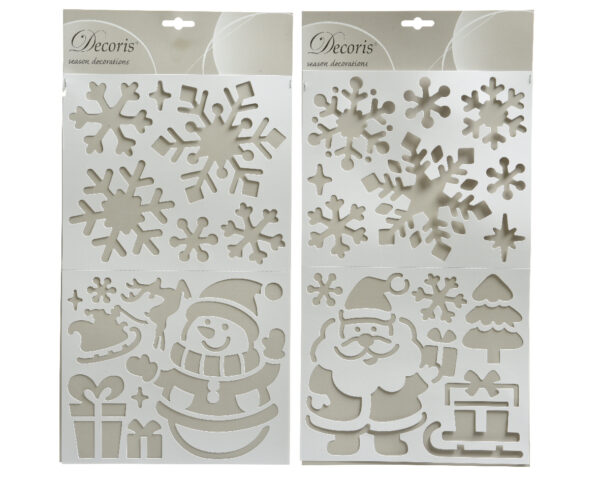 Pochoirs plastique bonhomme de neige ou père noël - Kaemingk