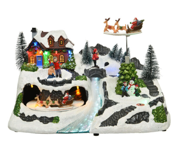 Paysage LED luge mobile intérieur - Kaemingk