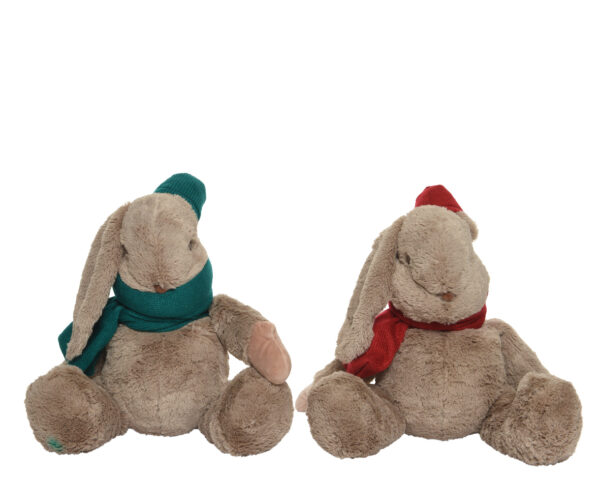 Lapin en polyester avec écharpe - Kaemingk