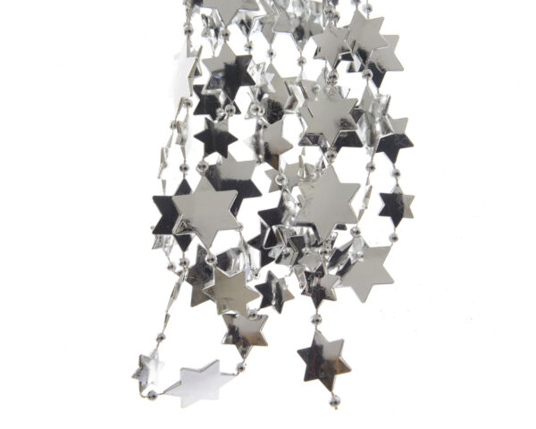Guirlande de perles plastique brillant argent - Kaemingk