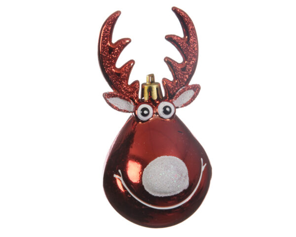 Renne incassable paillettes rouge noël - Kaemingk
