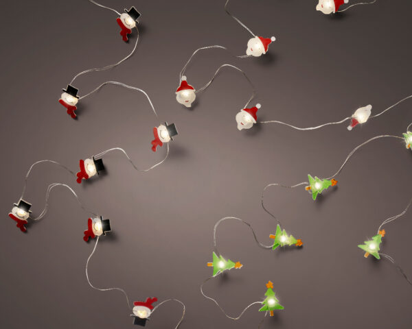 Guirlande lumineuse avec figurines de Noël LED - Kaemingk