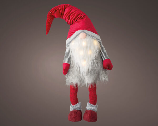 Gnome polyester avec LED - Kaemingk