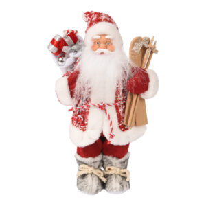 Père Noël polyester fourrure H.45cm - Kaemingk