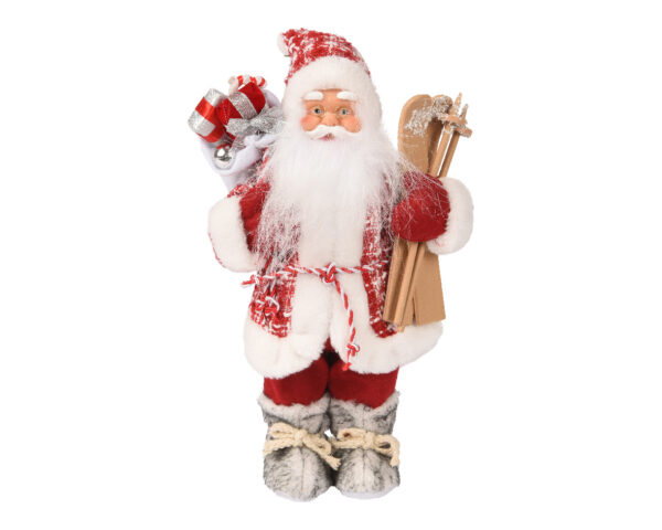 Père Noël polyester fourrure H.45cm - Kaemingk