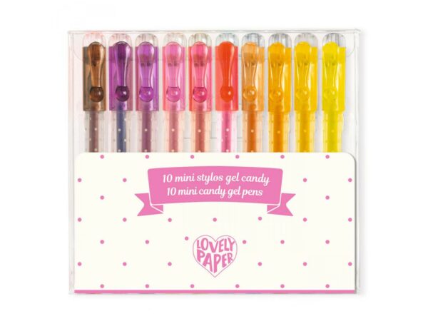 Mini stylos gel candy x10u. - Djeco