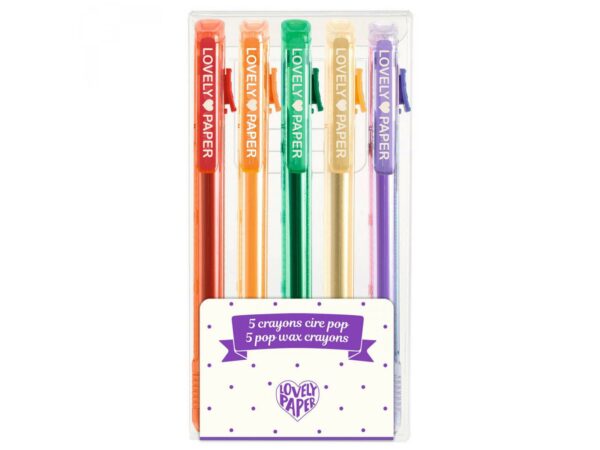 CRAYONS - 5 crayons de cire pop - Djeco
