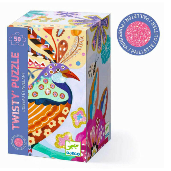 PUZZLE WIZZY - L'oiseau étincelant 50 pcs - Djeco