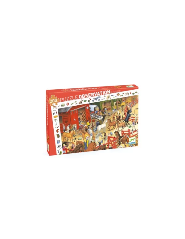 PUZZLE OBSERVATION - Équitation - 200 pcs - Djeco