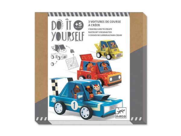DIY - Grand prix 3 voitures de courses - Djeco