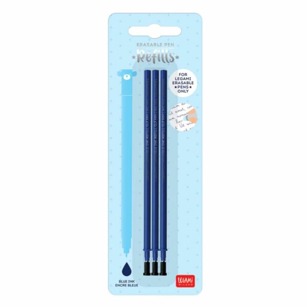 STYLO - 3 recharges stylo effaçable Blue - Legami