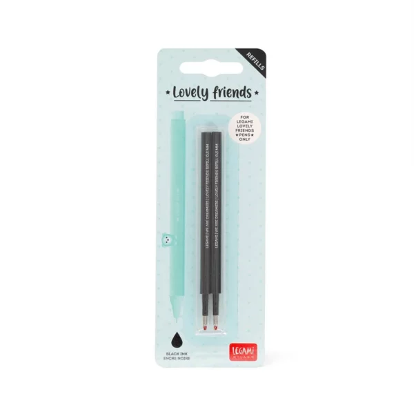 STYLO - 2 recharges pour stylo encre gel Black - Legami