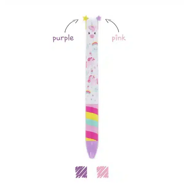 STYLO à billes 2 couleurs Unicorn - Legami