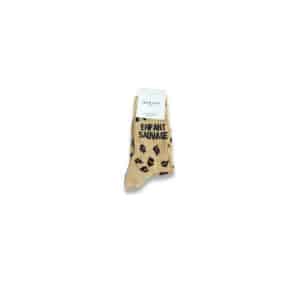 CHAUSSETTES enfant sauvage léopard sable 31/34 - Félicie aussi