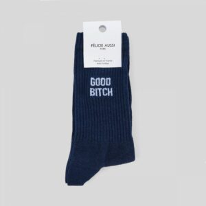 CHAUSSETTES good bitch paillettes bleues 36/40 - Félicie aussi