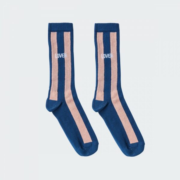 CHAUSSETTES lover marine rose 36/40 - Félicie aussi