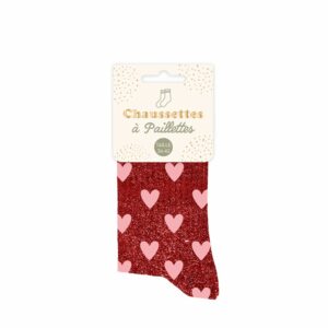 CHAUSSETTES paillettes cœur 36-42
