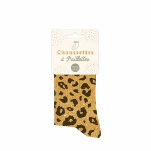 CHAUSSETTES paillettes léopard 36-42