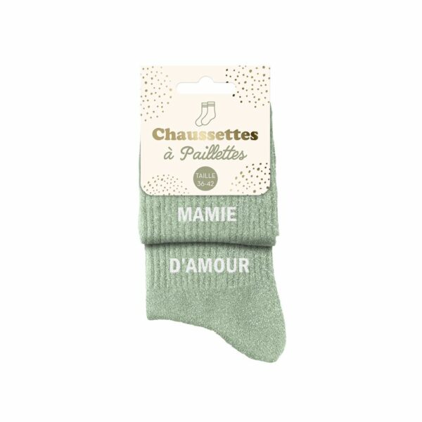 CHAUSSETTES paillettes mamie d'amour 36-42