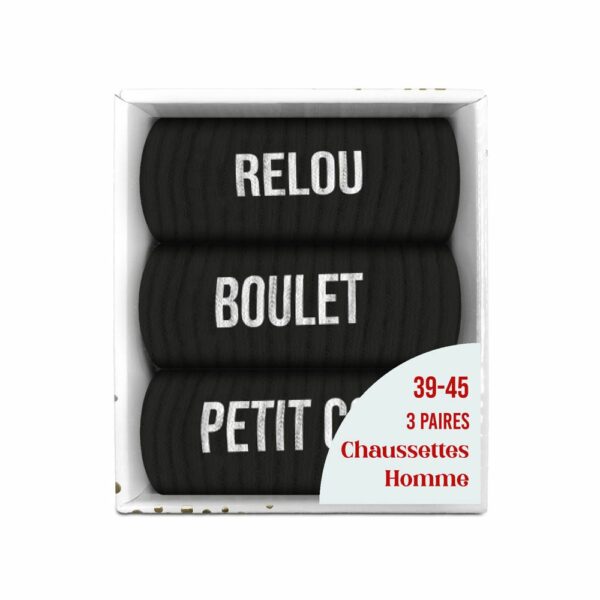 CHAUSSETTES homme coffret trio relou 39-45