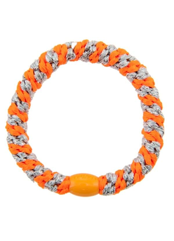 KKNEKKI neon orange silver glitter stripe