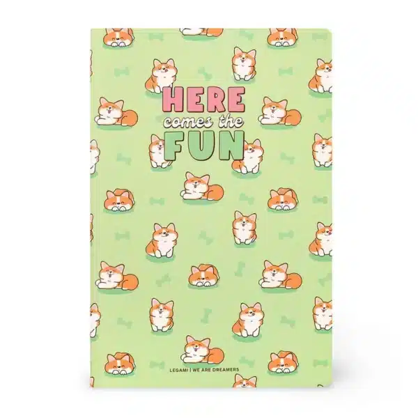 CAHIER notebook ligné A5 Corgi - Legami