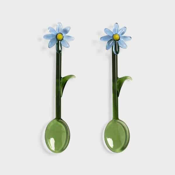 CUILLERES flora bleue lot de 2 - &Klevering