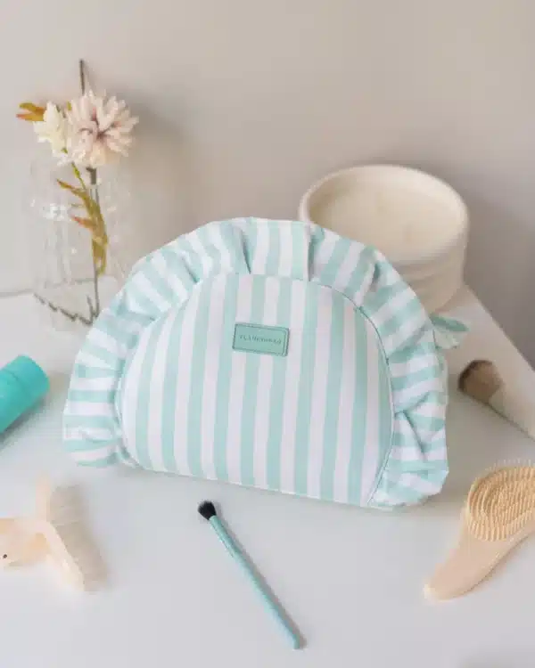 TROUSSE de toilette à cordon réglable turquoise Bailey - Flamingueo