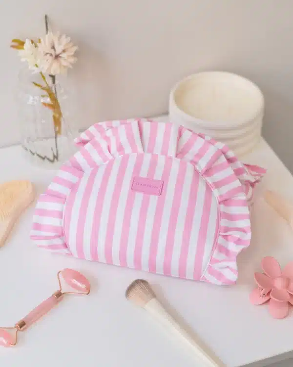 TROUSSE de toilette à cordon réglable rose Bailey - Flamingueo