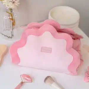 TROUSSE de toilette à cordon réglable rose Ariel - Flamingueo