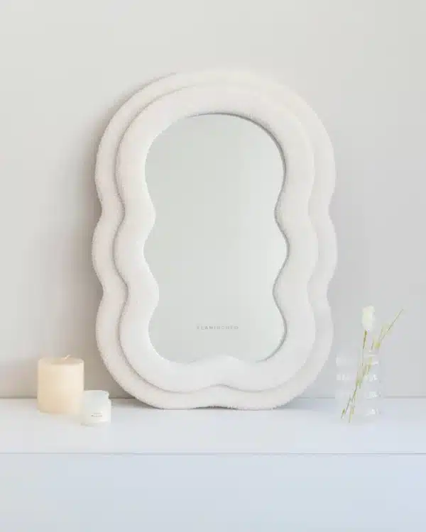 MIROIR de courtoisie Teddy beige Charlie - Flamingueo